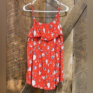 TORRID Red Floral Ruffle Babydoll Top size 2